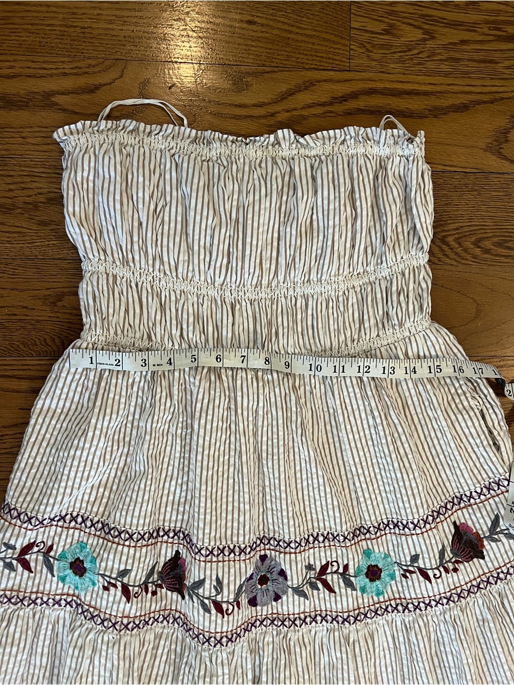 Free People Kalani Striped and Strapless Boho Maxi Dress XL - Picture 9 of 10